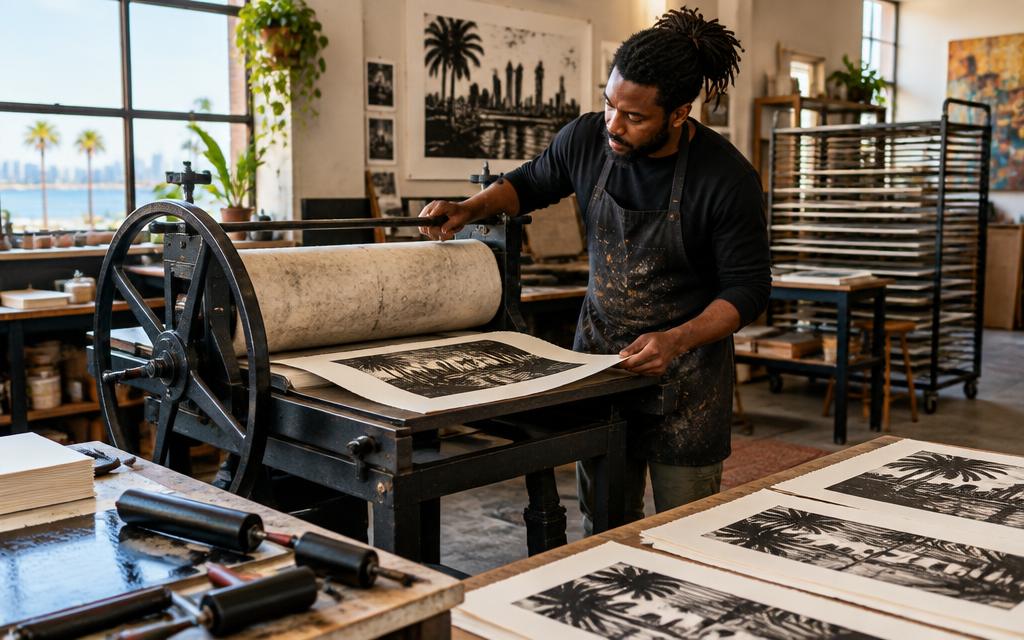 Darnell Price at work in the studio